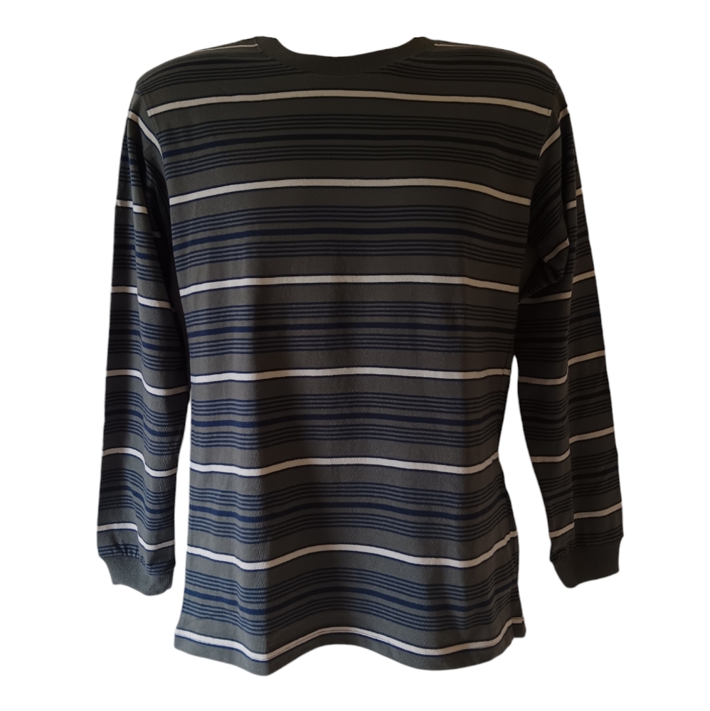 TKS Basics boy's multicolored striped long-sleeve shirt size L